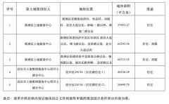 武出让新动态：五宗地块
