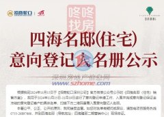 四海名邸新项目：370批客