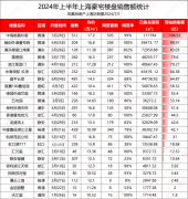 上海豪宅楼盘半年揽金超
