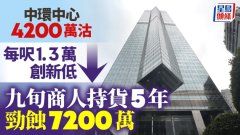 中环中心4200万沽 每呎1.