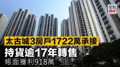 太古城3房户1722万承接 持