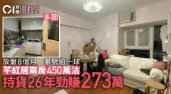 芊红居两房450万沽 8个月劈