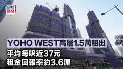YOHO WEST高层1.5万租出 平均