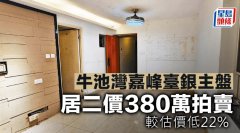 牛池湾嘉峰台银主盘 居二