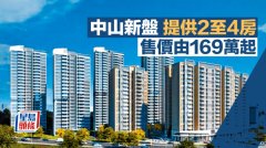 中山新盘提供2至4房 售价