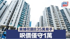 黄埔花园835万易手 呎价守