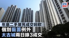 年底二手屋苑成交回软 个