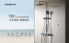 安华T8零冷水按摩置物花洒